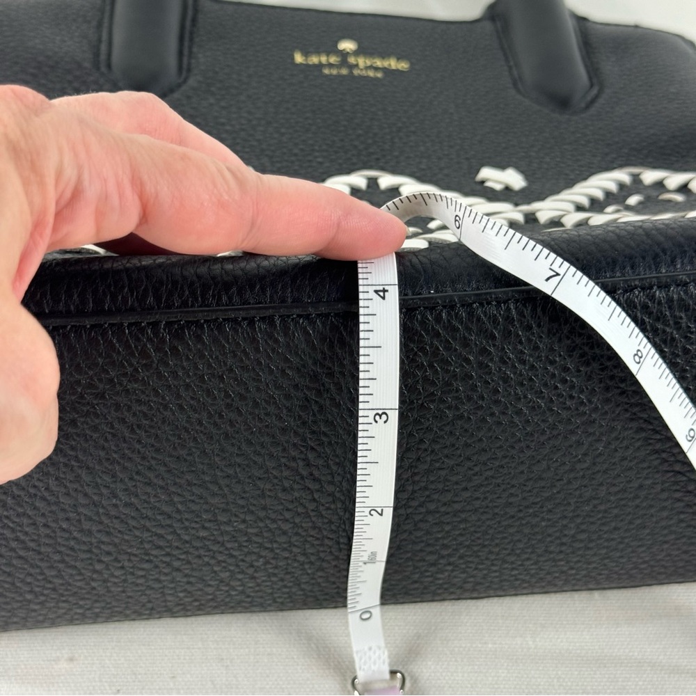 Kate Spade New York Flynn Street Small Meriwether Satchel Black Leather WKRU5488 - Picture 14 of 14